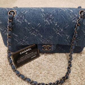 Chanel Classic Blue Denim Shoulder Bag